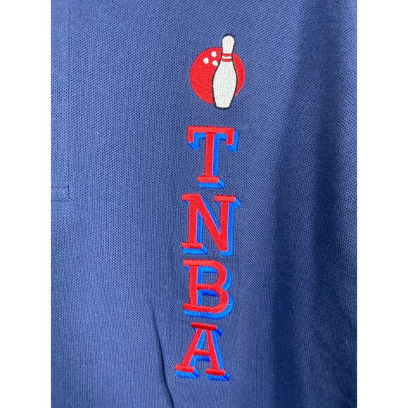 Vintage Hilton TNBA Mens Polo Shirt Size XL Bowling USA made Rockabilly Button - Picture 7 of 14